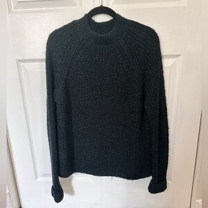 Forever 21 Dark Greenish Blue Ribbed Crewneck Sweater